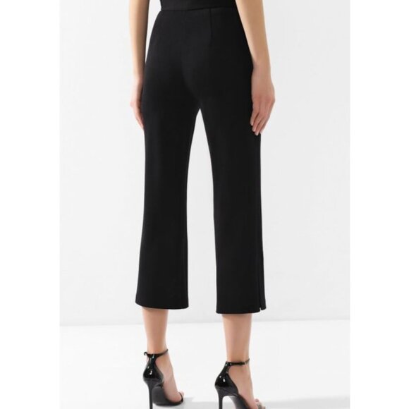 St. John Collection Milano Knit Side Slit Crop Pants - Picture 2 of 12